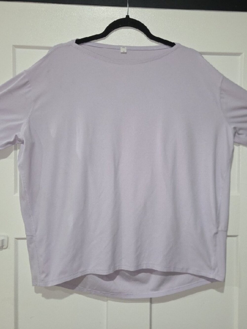 Lululemon Women Athletic T Shirt Size 10 Relaxed Back Long Sleeve Lavender